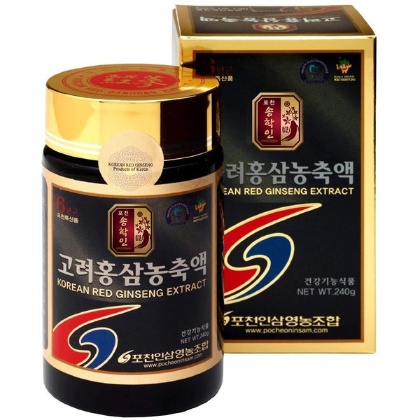 Pocheon 240g(8.5oz), 100% Pure Korean 6 Years Root Panax Red Ginseng Extract Gold, TOP Ginsenoside, Saponin