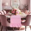 Pink Table Runner 72 Inches Long - Country Ruffled Table