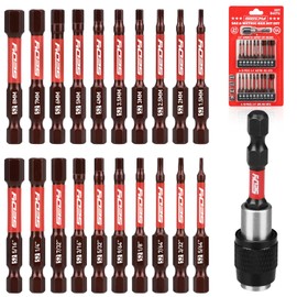 21-Piece 2.5" Hex Head Allen Wrench Drill Bit Set, Magnetic 1/4" Hex Screwdriver Bits Set with Durable Impact Bit Holder, SAE & Metric Allen Key, S2 Steel, Mechanic Home Repair