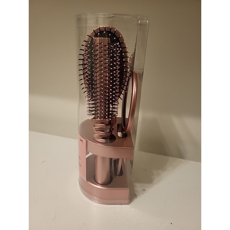 Professional Quality 5-Piece Professional Quality Hair Brush Gift Set, Mirror,