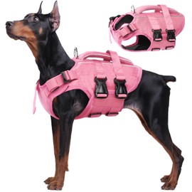 Kuoser Dog Life Jacket High Flotation, Reflective Dogs Life Vest for Swimming Boating, Adjustable Small Medium Large Dog lifejacket, Lightweight Dogs Life Preserver Rescue Handle Spring Summer Pool