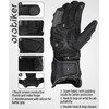 Oro Biker Leather Motorbike Gloves Men Hard Knuckle Protection Full