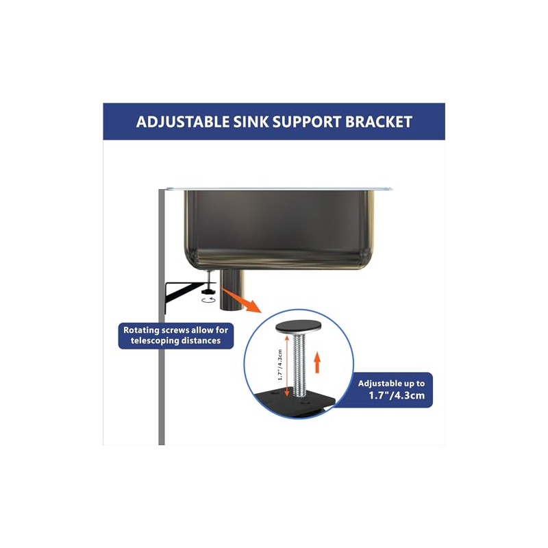 4 Pcs Undermount Sink Brackets, Undermount Sink Support, Undermount Sink