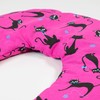 Cherry Stone Neck Pillow 30 x 33 cm Cat Pink