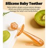 FOKiiBO Juego de cepillos de dientes de silicona para bebé,