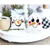3” Christmas Snowman Face Stencils for Painting on Wood Slice,
