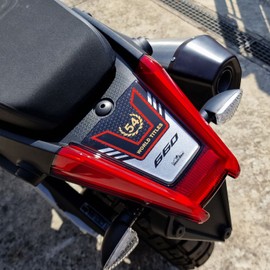 Resin Bike Motorcycle 3D Stickers Compatible with Aprilia Tuareg 660 2022 Acid Gold and Martian Red. Tail Protection from Bumps and Scratches. Resin Stickers - Gadget Moto