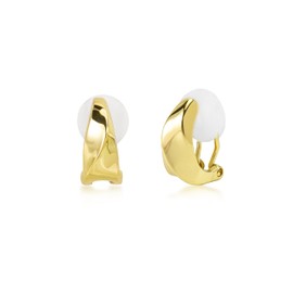 FH.bird Women's Earrings, Painless, Simple, 18K Gold, Curved Design, Hypoallergenic, 925 Silver, Non-Hole Earrings, No Holes, Gold, Will Not Fall Off, For Everyday Use, Commuting To Work, Silver, No