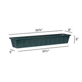 Novelty 2361 36" Green Flower Box Planter, Inch