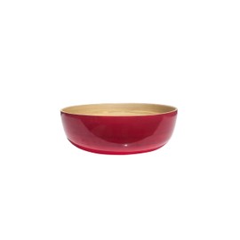 IBILI - Natural Bamboo Bowl, 25 x 8 cm, for Dry Food, Elegance and Sustainability on Your Table, Red