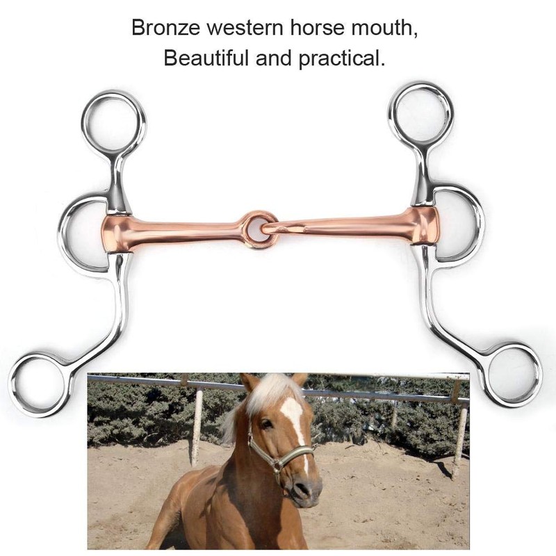 Pssopp Snaffle Chewing Stainless Steel Training Bit Copper Connected Month