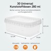 Marzoon 30 Plastic Jars Set with Lids Small Square 280