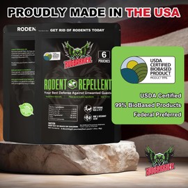 BugBarrier's Rodent Repellent Pouches – Plant-Powered Rat Mouse Deterrent, Indoor Mice, Natural Rat & Mouse Repellent Extra-Strength Peppermint & Rosemary Oils (Pack of 24)