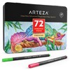 ARTEZA Inkonic Fineliners Pens, Set of 72, 0.4 mm Fine
