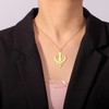 EUEAVAN Khanda Sikh Sword Symbol Necklace Sikh Kara Disc Sikhism