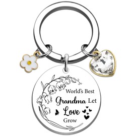 SOJUWEL Christmas Gifts for Grandma Uniqe Grandmas Birthday Gift Sweet Grandmas Keychains Best Grandmas Gift for Nana Grandmother New Grandmas Birthday Mother’s Day Grandma Christmas Gifts Keyring