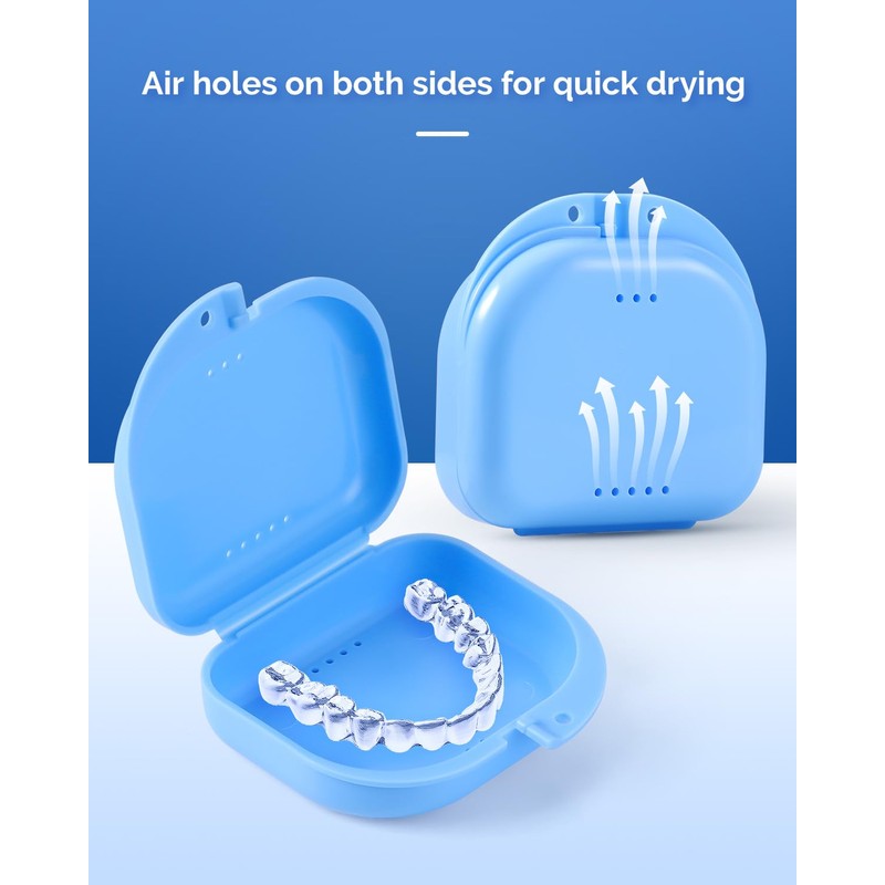 JMU Retainer Case with Vent Holes, Orthodontic Retainer Case Mouth