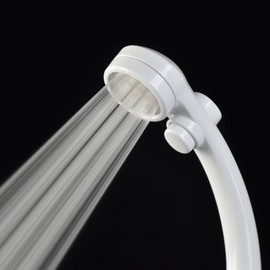 Gaona GA-FH021 Shower Head and Hose Set, Water Saving, Ultra Fine Stop, 0.01 inch (0.3 mm) Shower Hole, Soft to the Touch and Bathing, Low Pressure Compatible, White