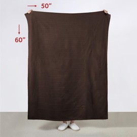 Sunbeam Royal Luxe Walnut Heated Personal Throw / Blanket, Cozy-Warm, Adjustable Heat Settings