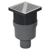 Regulated Height Bottom Outlet 100x100mm Floor Ground Waste Drain Gully
