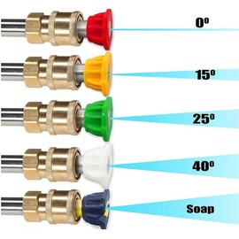 1 Pc Washer Nozzle Tip High Pressure Stable Lightweight High Strength Sprayer Nozzle Tip for Home, Pressure Washer Parts Accessories (Green)