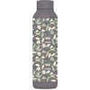 Quokka The Mandalorian Grogu Leaves Thermosflasche, Edelstahl, einfarbig, Grau, 630