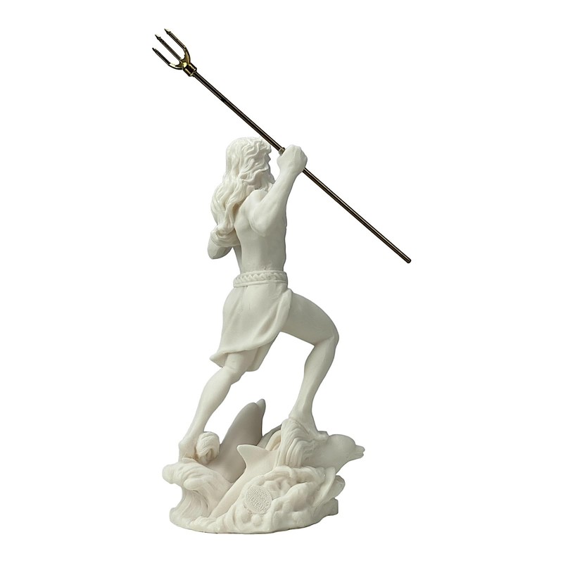 Poseidon Greek God of the Sea Neptune Cast Marble Statue