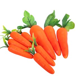 Wehhbtye 10PCS Easter Artificial Carrot-Simulation Multiple Size Spring Foam Carrots Vegetables,Fall Harvest Thanksgiving Plastic Carrot for Home Kitchen Party DIY Decor(8.5inch+7.5inch+5.1inch Set)