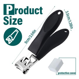 Nail Clippers, Set of 1, Toenail Clippers with Angled Head and Long Handle for Seniors, Christmas Gifts for Men/Women, Large Nail Clippers with Catcher