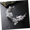 WOONEKY White Butterfly Chiffon Soft Chain Headband for Women Elegant