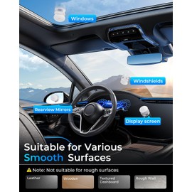 MRGLAS Upgraded 360° Adjustable Vacuum Magnetic Phone Holder Stand[Strongest Suction & Ultra Magnetic] Car Phone Mount for MagSafe Suction Cup, Compatible with Car/Gym/Mirror/Smooth Surface-White