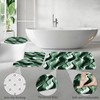 BayNook 4PCS Emerald Green Bathroom Sets with Shower Curtain and
