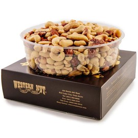 Western Nut Heritage Gift Box, Gift Wrapped Roasted & Salted Delight Mix, 1 lb