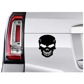 UR Impressions Blk Scourge Skull Head Decal Vinyl Sticker Graphics for Cars Trucks SUV Vans Walls Windows Laptop|Black|5.5 X 4.2 inch|URI008-B