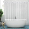 YISURE Shower Curtain Transparent Short 150 cm Height Shorter Shower