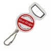 Red Stripe Beer Jamaica Keychain Keyring Bottle Tool Opener Advertising