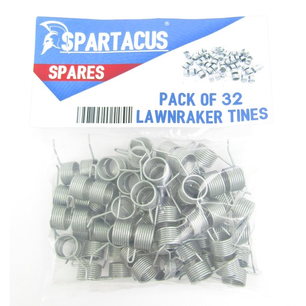 Spartacus 32 x Replacement Lawn Raker Scarifier Tines Tynes For Qualcast Electric 30 Cassette