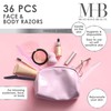 36pc Face & Body Razors Set - Pink & Black