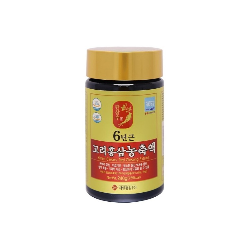 Hansamsu 2 bottles of 6-year-old Korean red ginseng concentrate 240g