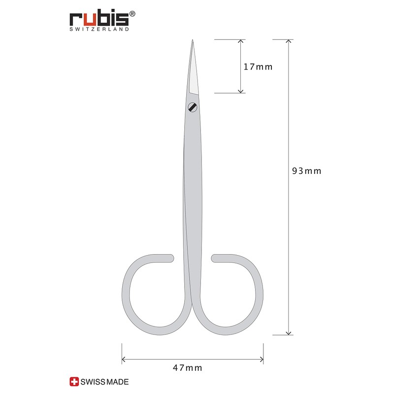 Rubis Classic Nail Scissors Curved – High Quality Pointed Professional