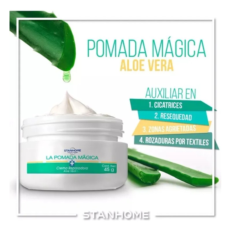 Pomada Magica Crema Reparadora Aloe Vera Stanhome