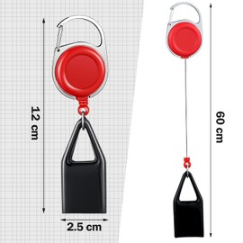 10 Pieces Retractable Lighter Clip Assorted Color Lighter Holder Keychain with Classic Cover Single Clip for Convenience, Black, White, Red, Blue, Yellow