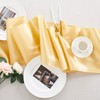 Counfeisly 4pcs Gold Satin Table Runners 12" x 108", Elegant