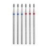 sourcing map 6pcs 120-140/200-230 Grits Diamond Grinding Bit 1.8mm Oval