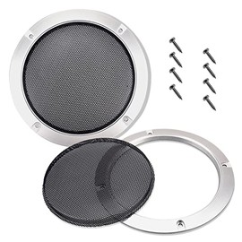 Kalevel 10 Inch Speaker Grill Cover Metal Speaker Grill Covers Mesh Speaker Cover Silver Decorative for Car Subwoofer with 8 pcs Screws