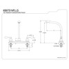 Kingston Brass KB8751NFLLS NuWave French 8-Inch High Arch Kitchen Faucet