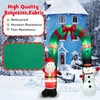 COSTWAY 8FT Tall Christmas Inflatable Santa Claus and Snowman Archway,