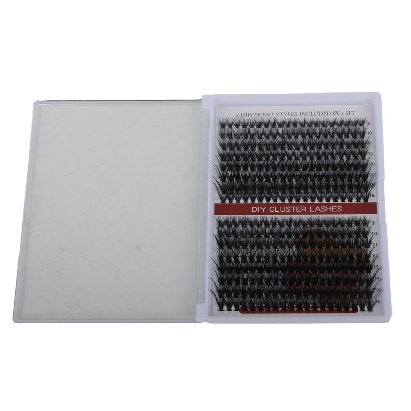 DIY Lash Extension Kit 240pcs Individual Eyelash 9‑16mm Clusters Eyelash