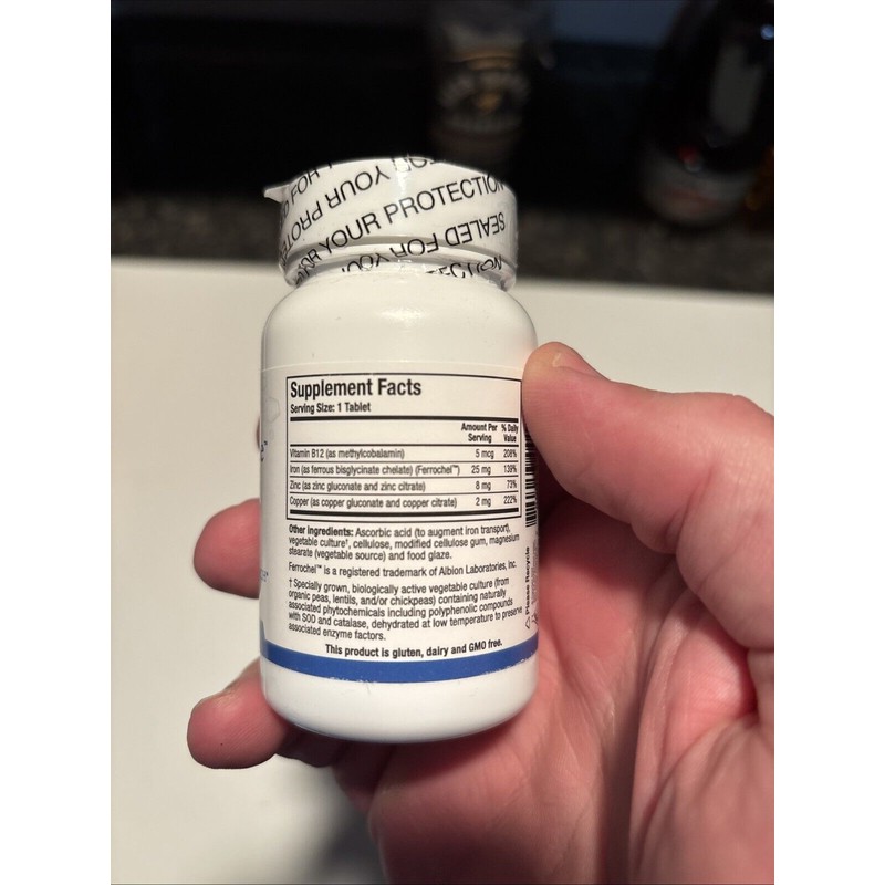 Biotics Research Fe-Zyme Dietary Supplement. Biotics Research 100 Tablets.