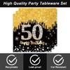 40Pcs Black and Gold 50th Birthday Decorations 50th Birthday Party